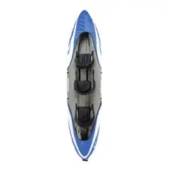 Sevylor Big Basin 3 Person Kayak with Adjustable Seats and Carry Handles for Lakes, Oceans, and White Water Rapids, Weight Capacity 490 pounds, Blue