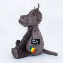 TriAction Toys Les Delingos Original Plush Animal | Grobisou the Grey Rhino
