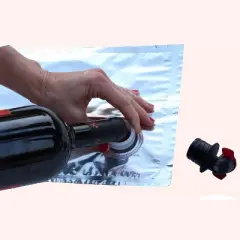 PortoVino Beverage Tote Bag that Holds and Pours 4 bottles of Wine, Persimmon Beverage