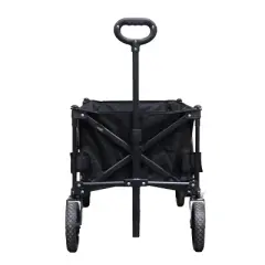 Baseball Express Folding Wagon, 34.5" x 16.5" x 36" Collapsible Wagon Cart With Travel Case