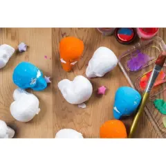 Juvale 24 Pack Arts and Crafts Foam Skulls for Halloween Decorations, 2 In