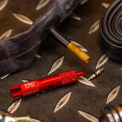 PRO BIKE TOOL Valve Core Tool For Road Bike and Motorcycle Set-ups, Red