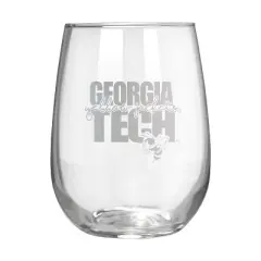 NCAA Georgia Tech Yellow Jackets The Vino Stemless 17oz Wine Glass - Clear