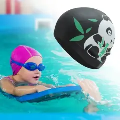 Unique Bargains Kid's Silicone Animal Swim Cap 1 Pc
