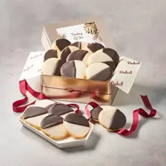 Dulcet Gift Baskets Mini Black and White Cookies Gift Basket, Gourmet Food Gift Baskets, Sympathy Gift Basket for Friend, Husband, Grandfather and Men