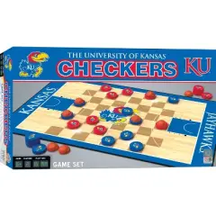 MasterPieces Officially licensed NCAA Kansas Jayhawks Checkers Board Game for Families and Kids ages 6 and Up