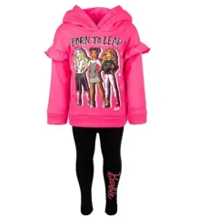 Barbie Girls Fleece Hoodie and Leggings Outfit Set Little Kid to Big Kid