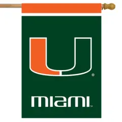 Briarwood Lane Miami Hurricanes House Flag NCAA Licensed 28" x 40"