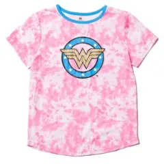 DC Comics Justice League Wonder Woman Girls Pajama Shirt and Shorts Little Kid to Big Kid 