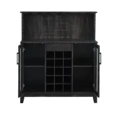 Wine Bar Cabinet with Glass Doors - Home Source