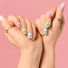 Unique Bargains Colorful Nail Art Stamp OM-H01 Silver Tone 1 Pc