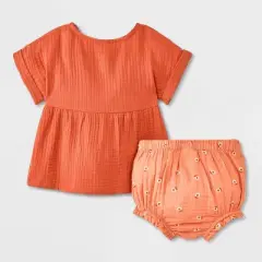 Baby Girls' Short Sleeve Gauze Short Set - Cat & Jack&trade;