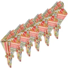 C&F Home Clara's Blue Rose Cotton Reversible Napkin Set of 6