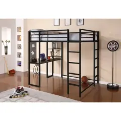 Full Adele Loft Bed with Desk - Room & Joy