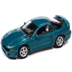 1991 Mitsubishi 3000GT VR-4 Jamaican Blue Metallic "Modern Muscle" Limited Edition 1/64 Diecast Model Car by Auto World