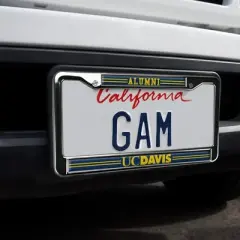 UC Davis Alumni Logo Full Size Standard License Plate Metal Frame