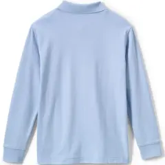 Lands' End School Uniform Kids Long Sleeve Interlock Polo Shirt