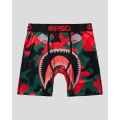 PSD Men's Warface Print Boxer Briefs 2pk - Dark Green/Red/Black