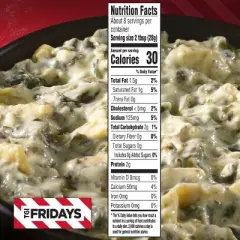 T.G.I. Friday's Spinach & Artichoke Cheese Frozen Dip - 8oz