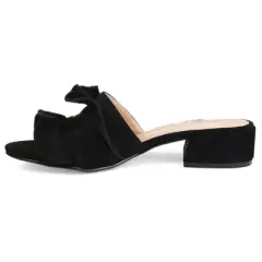 Journee Collection Womens Sabica Slip On Open Toe Slide Flats
