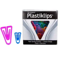 Baumgarten's Plastiklips Paper Clips Assorted Sizes & Colors 315 Per Pack 3 Packs (BAUMLP3150-3)
