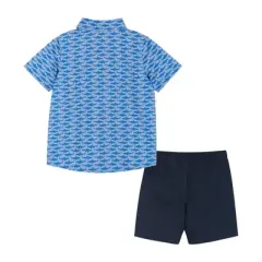 Andy & Evan  Toddler  Short Sleeve Buttondown Set.