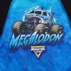 Monster Jam Trucks Megalodon Toddler Boys Fleece Raglan Hoodie Black/Blue 