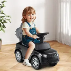 Costway Kids Ride on Push Car with Horn & Start-up Sound Under-seat Storage Push Handle