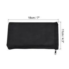 Unique Bargains Canvas Makeup Pencil Organizing Blank DIY Craft Zipper Pouches 10 Pcs