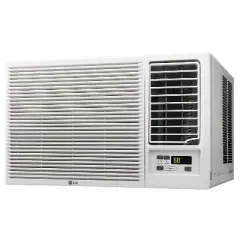 LG 7500-BTU 115V Window-Mounted Air Conditioner LW8016HR with 3-850 BTU Supplemental Heat Function - White