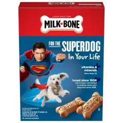 Milk-Bone Beef Flavor Superman Crunchy Dog Treat Biscuits - 24oz