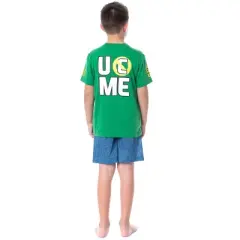 WWE Boys' Wrestling John Cena Respect Earn It Sleep Pajama Set Shorts Multicolored