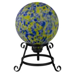 Northlight 10" Yellow and Blue Outdoor Patio Garden Gazing Ball