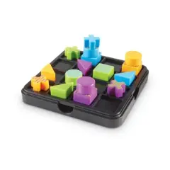 Mental Blox Go Game: Learning Resources Educational Toy with Storage Case & Puzzle Booklet