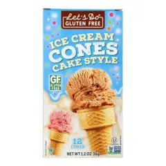 Let's Do Gluten Free Ice Cream Cones Cake Style - Case of 12/1.2 oz