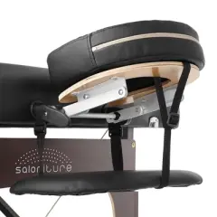 Saloniture Professional Portable Lightweight Bi-Fold Massage Table with Reiki Panels