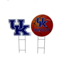 NCAA Kentucky Wildcats 2pk Logo and Helmet Garden Stake Set