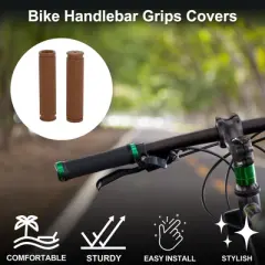 Unique Bargains Bike Handlebar Grips Covers 4.92" Brown 1 Pair