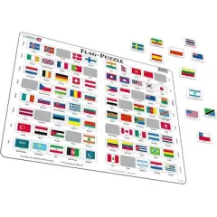 Springbok Larsen Flags Of The World Children's Educational Puzzle 80pc: Travel Theme, Creative Thinking, Peg Puzzle