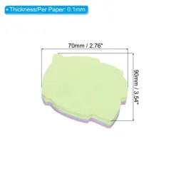 Unique Bargains Bright Colorful Cute  Leaf Shape Self-Stick Memo Pads 100 Sheets/Pad