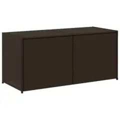 vidaXL Garden Storage Box Brown 74.8 Gallon Poly Rattan