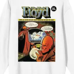 Pink Floyd Comic Crew Neck Long Sleeve Men's White Sweatshirt