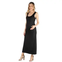 Scoop Neck Maxi Masternity Dress