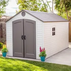 Lifetime 8 ft. x 15 ft. Outdoor Storage Shed, Desert Sand (60075)