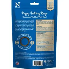 N-Bone Puppy Teething Rings Peanut Butter Flavor Rawhide Alternatives, Dental and Hard Chews Dog Treats - 7.2oz