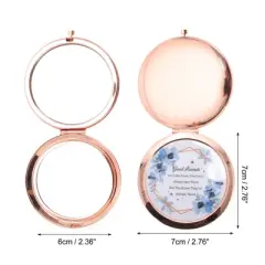 Unique Bargains Double Sided Makeup Mirror Rose Gold Tone 1 Pc