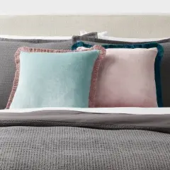 Velvet Contrast Fringe Dec Pillow Square - Threshold&trade;