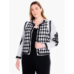 NIC + ZOE Romantic Soutache Knit Jacket