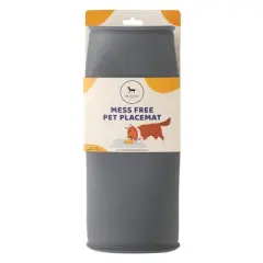 Park Life Designs Silicone Mess Free Dog and Cat Feeding Placemat - Dark Gray