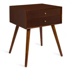 Kate and Laurel Finco Side Table with 2 Drawers